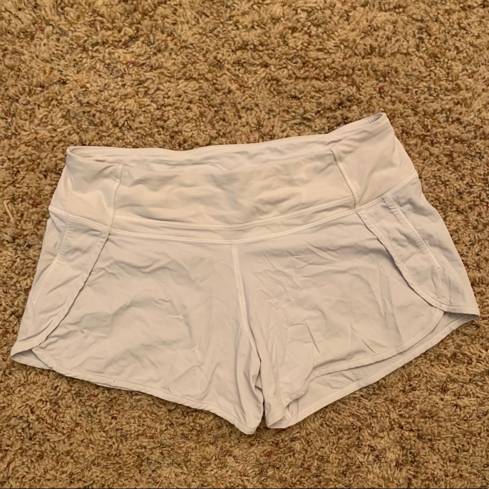 White Lulu Lemon Shorts